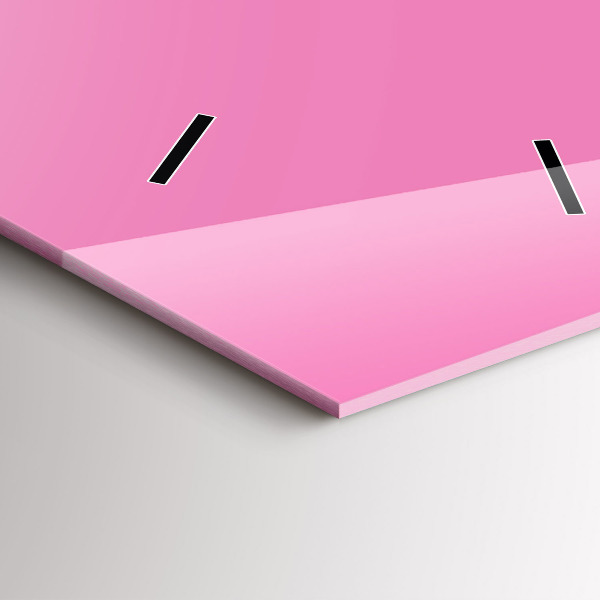 Vertikální nástěnné hodiny Růžová barva