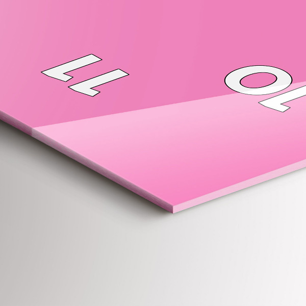 Vertikální nástěnné hodiny Růžová barva