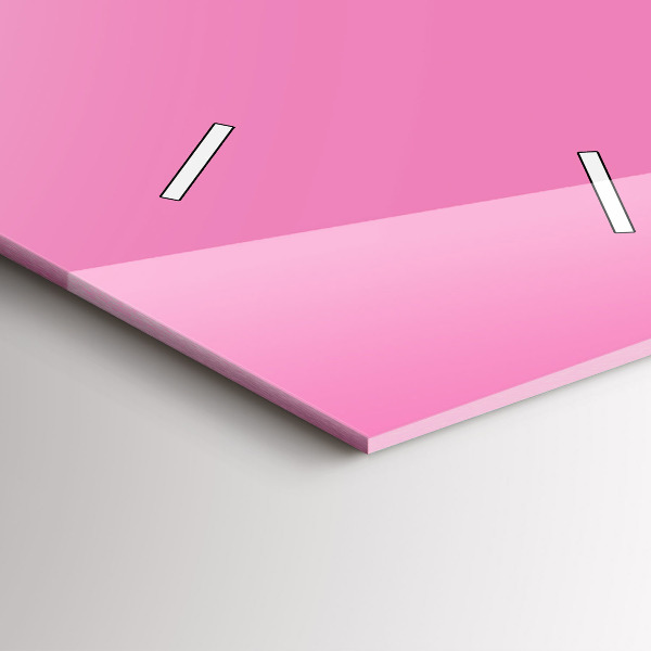 Vertikální nástěnné hodiny Růžová barva