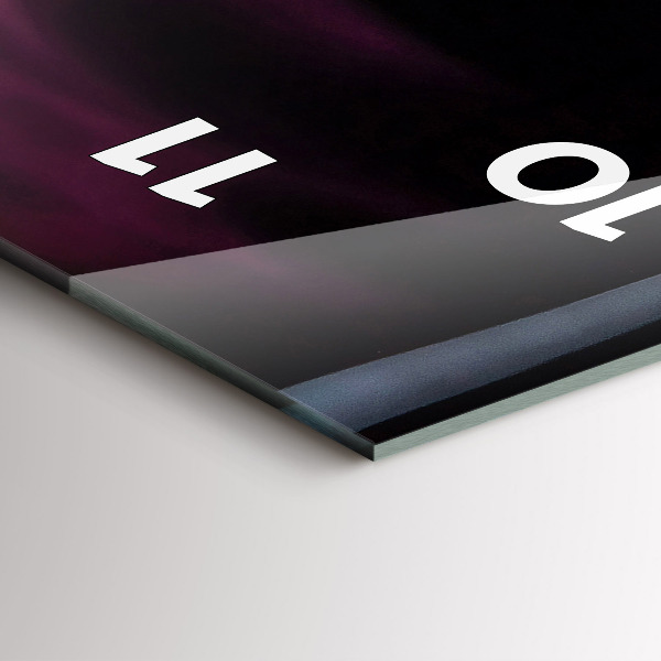 Vertikální skleněné hodiny Červené víno