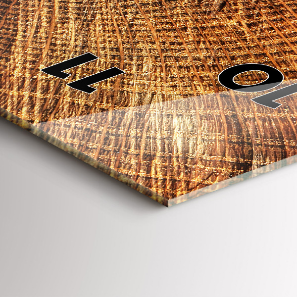 Vertikální skleněné hodiny Starý kmen stromu