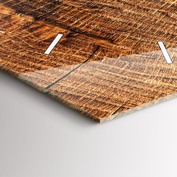 Vertikální skleněné hodiny Dekorativní dřevo