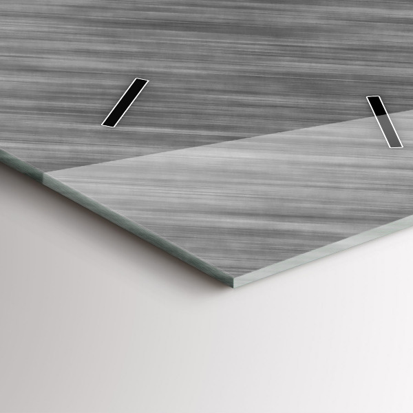 Vertikální skleněné hodiny Kovová stěna