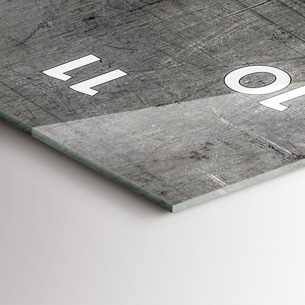 Vertikální skleněné hodiny Kovová zeď