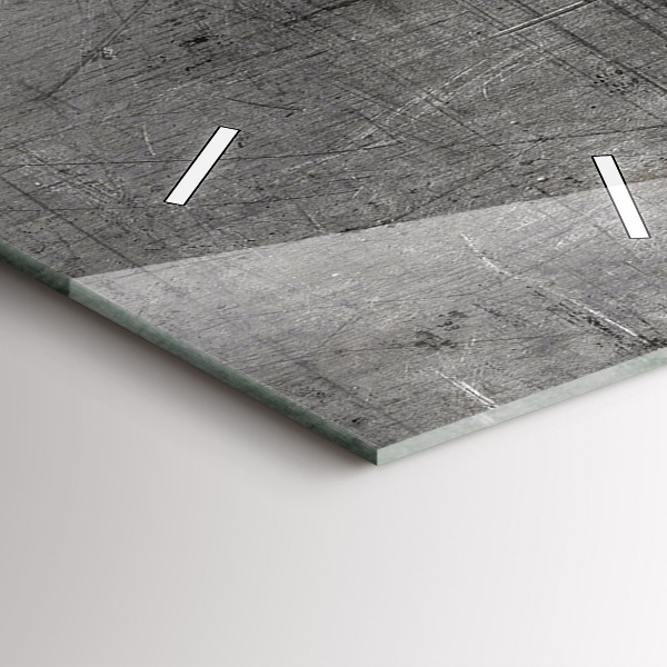 Vertikální skleněné hodiny Kovová zeď