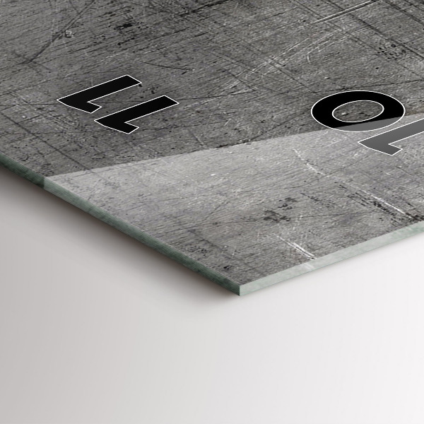 Vertikální skleněné hodiny Kovová zeď