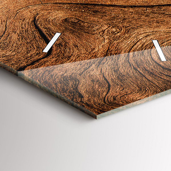 Vertikální skleněné hodiny Staré dřevo