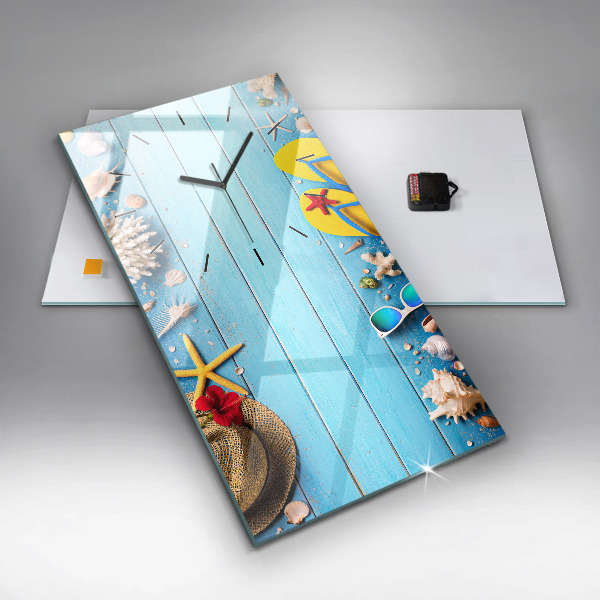 Vertikální skleněné hodiny Plážové doplňky