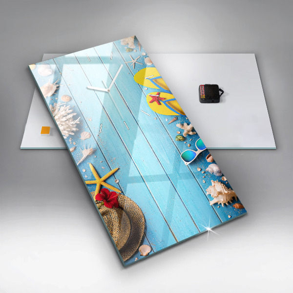 Vertikální skleněné hodiny Plážové doplňky