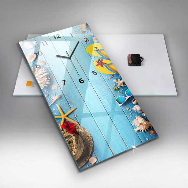 Vertikální skleněné hodiny Plážové doplňky