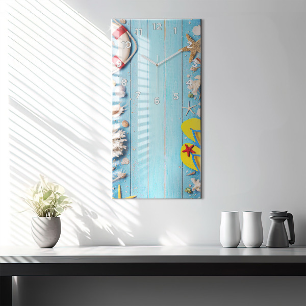 Vertikální skleněné hodiny Plážové doplňky