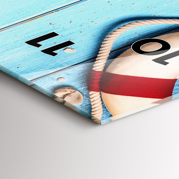 Vertikální skleněné hodiny Plážové doplňky