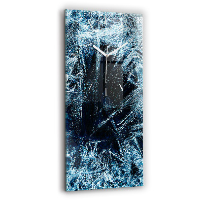 Vertikální skleněné hodiny Zmrzlá zeď