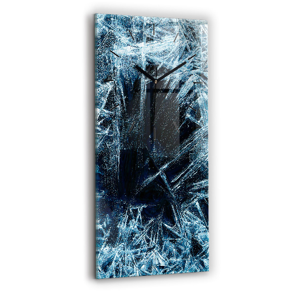 Vertikální skleněné hodiny Zmrzlá zeď