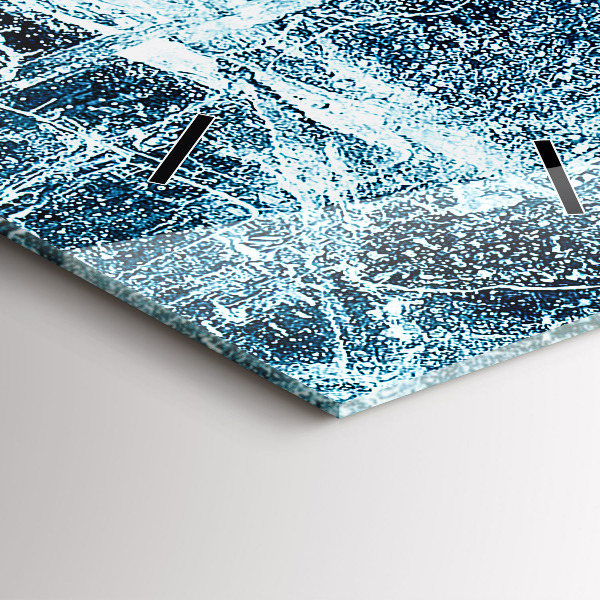 Vertikální skleněné hodiny Zmrzlá zeď