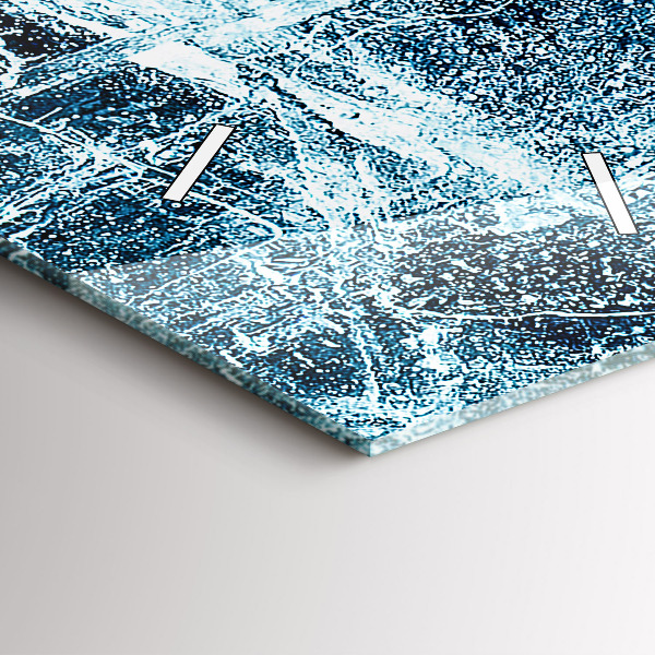 Vertikální skleněné hodiny Zmrzlá zeď