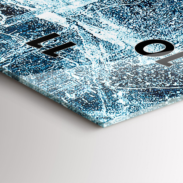 Vertikální skleněné hodiny Zmrzlá zeď