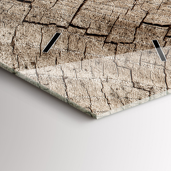 Vertikální skleněné hodiny Starý dřevěný kmen