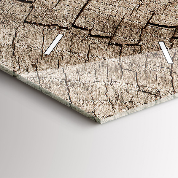 Vertikální skleněné hodiny Starý dřevěný kmen