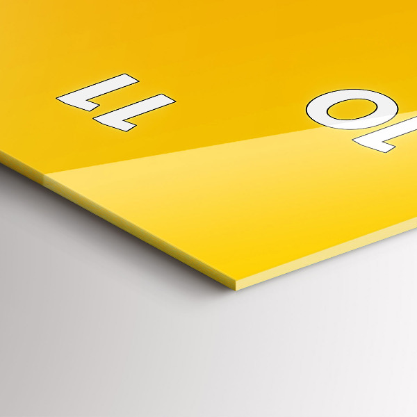 Vertikální skleněné hodiny Oranžový