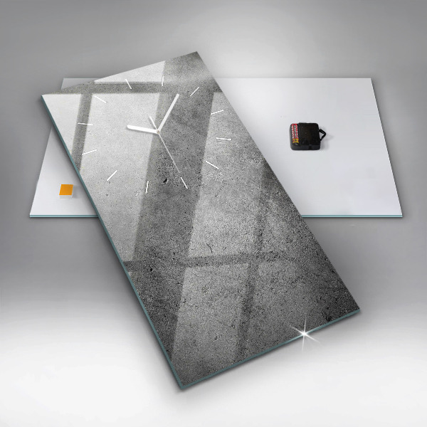 Vertikální skleněné hodiny Průmyslová zeď