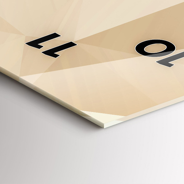 Vertikální skleněné hodiny Trojúhelníky abstraktní