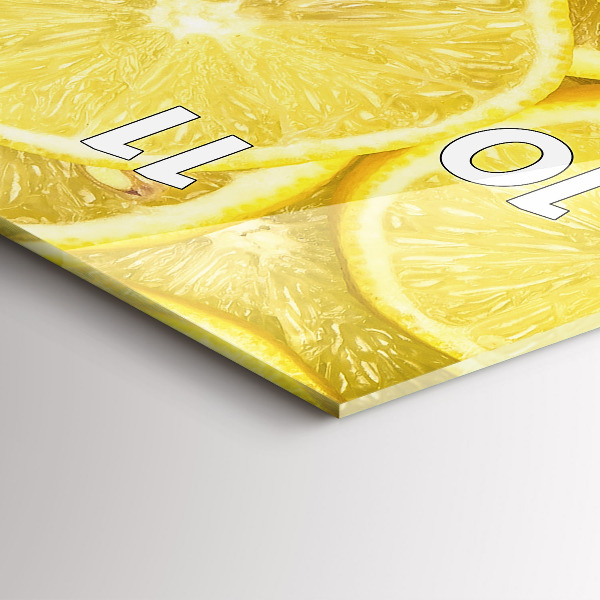 Vertikální skleněné hodiny Plátky citronu