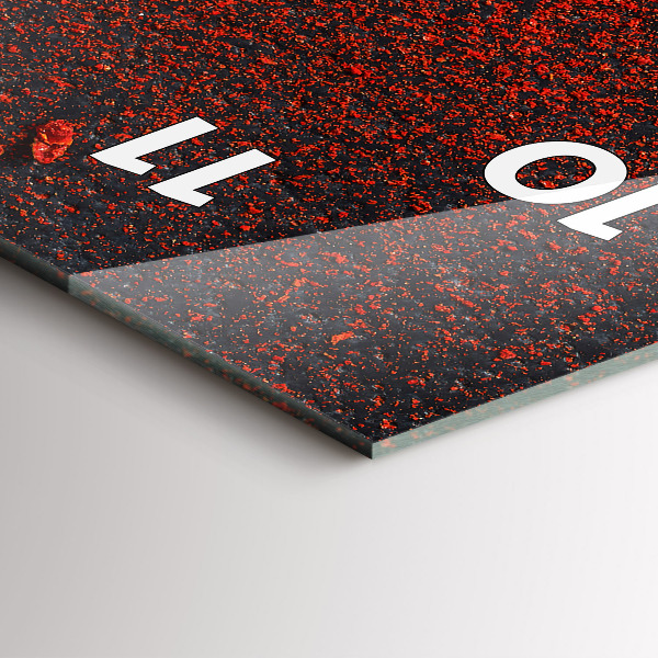 Vertikální skleněné hodiny Červený pepř koření