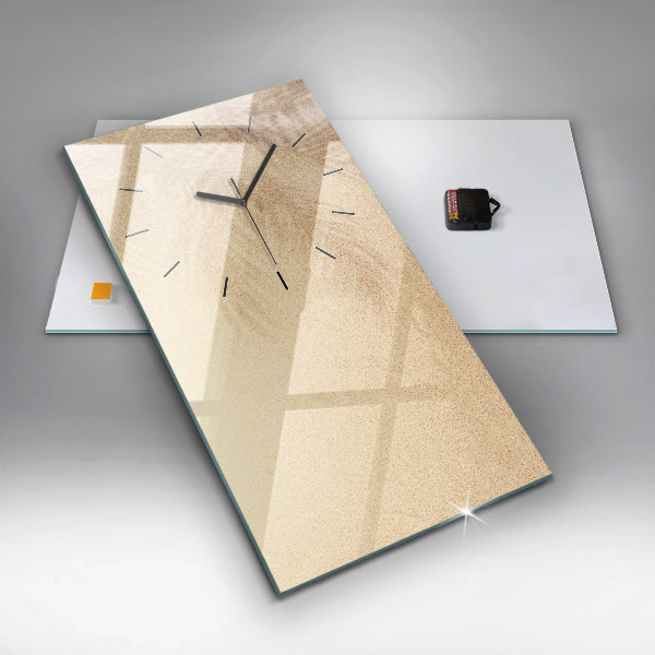 Vertikální skleněné hodiny Zlatá abstrakce