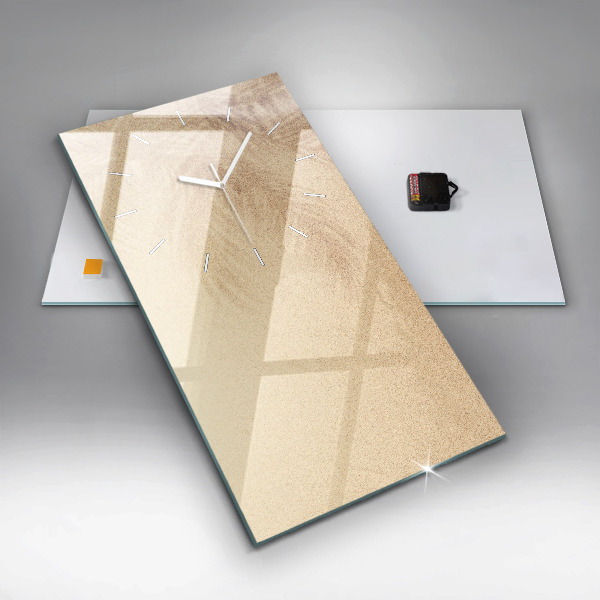 Vertikální skleněné hodiny Zlatá abstrakce