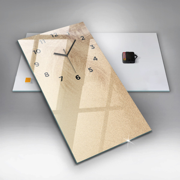 Vertikální skleněné hodiny Zlatá abstrakce