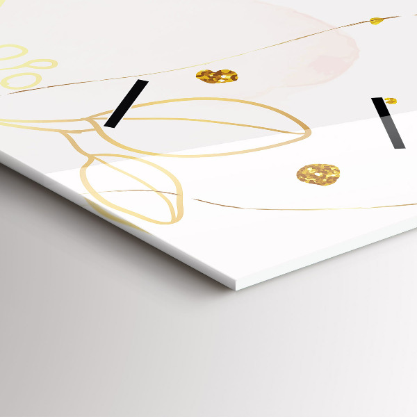 Vertikální skleněné hodiny Pastelová abstrakce