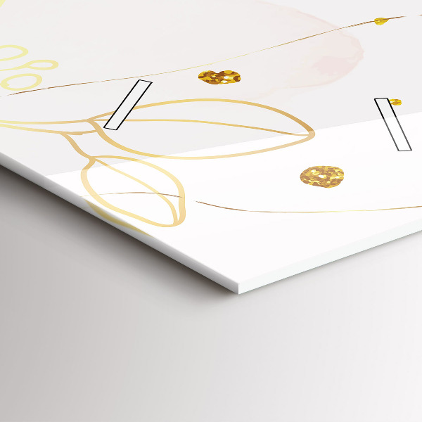 Vertikální skleněné hodiny Pastelová abstrakce