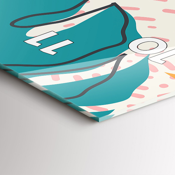 Vertikální skleněné hodiny Havajské rostliny