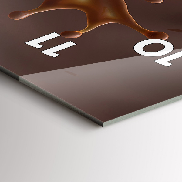 Vertikální skleněné hodiny Kakaové vlny