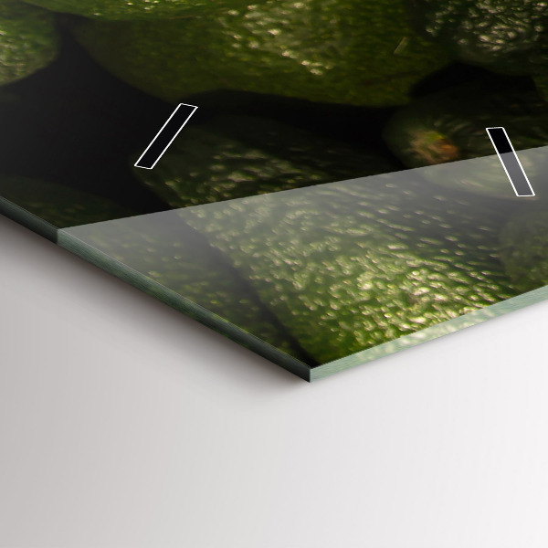 Vertikální nástěnné hodiny Avokádo