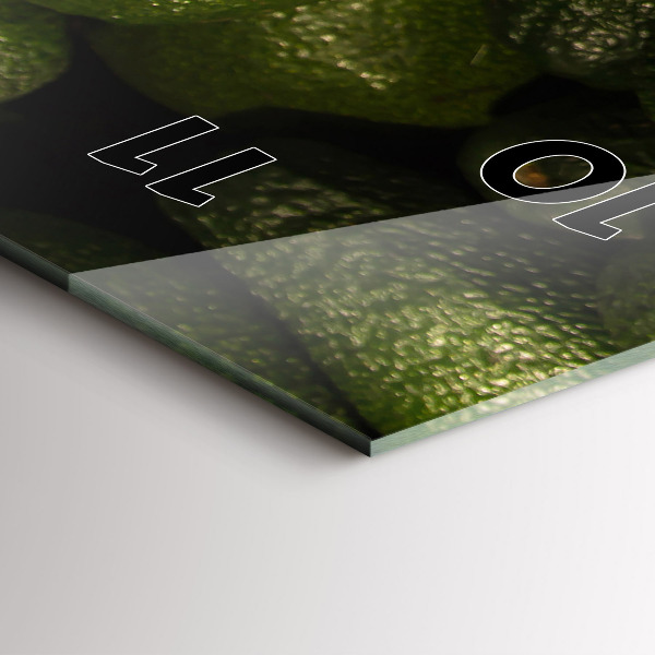 Vertikální nástěnné hodiny Avokádo