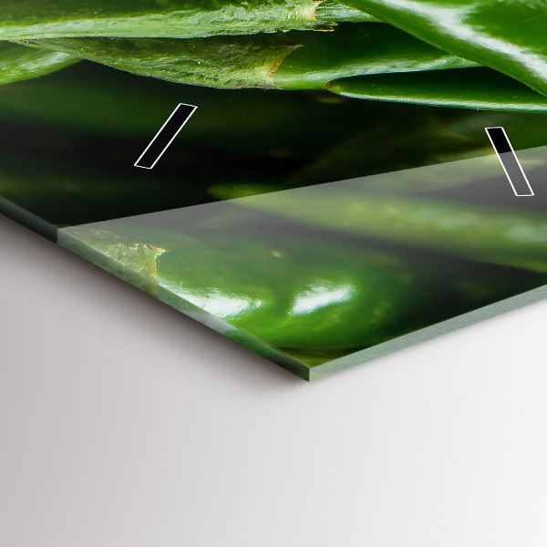 Vertikální nástěnné hodiny Zelený pepř