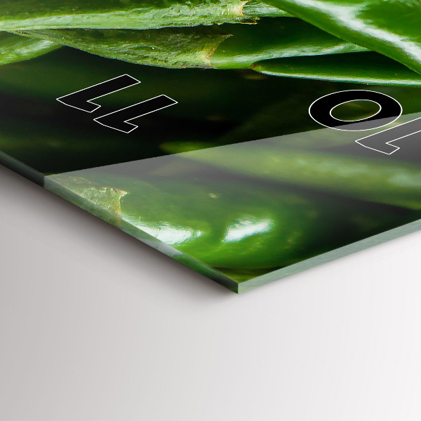 Vertikální nástěnné hodiny Zelený pepř