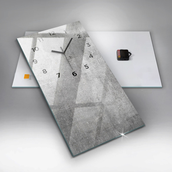 Vertikální nástěnné hodiny Surová zeď