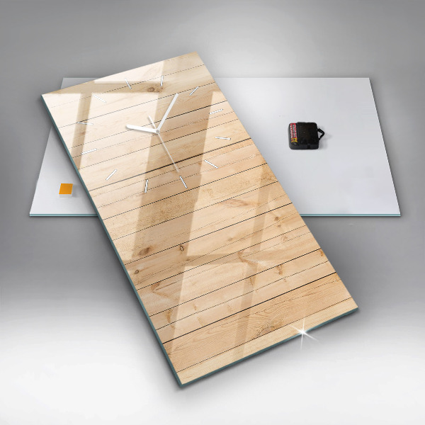 Vertikální nástěnné hodiny Dřevěná prkna