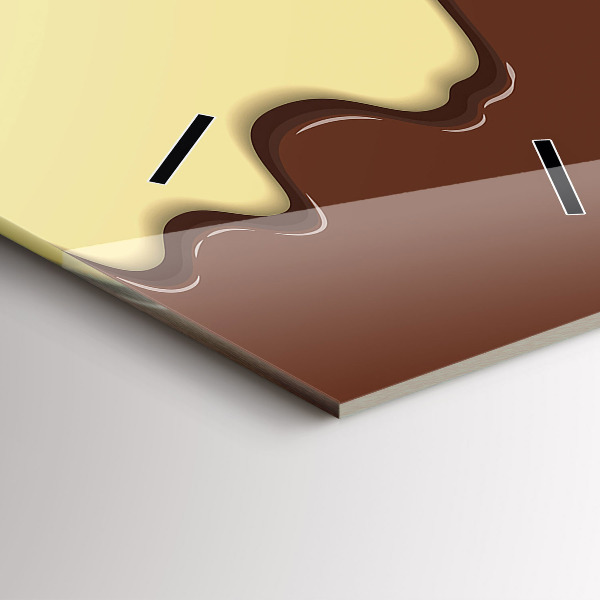 Vertikální nástěnné hodiny Oplatky a zmrzlina