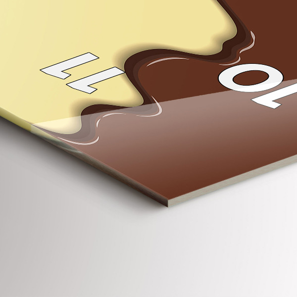 Vertikální nástěnné hodiny Oplatky a zmrzlina