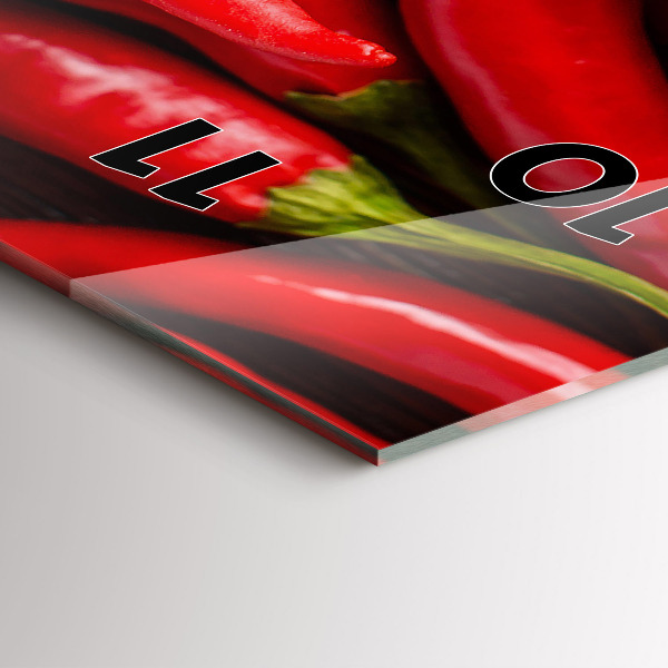 Vertikální nástěnné hodiny Horké papriky