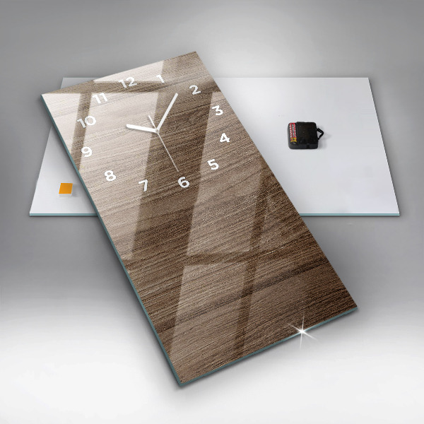 Vertikální nástěnné hodiny Tmavé dřevo