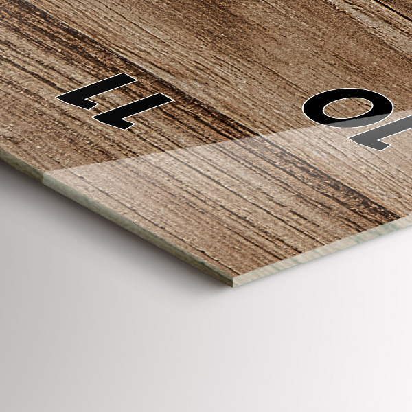 Vertikální nástěnné hodiny Tmavé dřevo