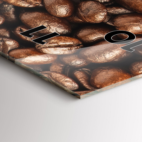 Vertikální nástěnné hodiny Zrnková káva