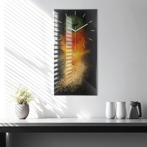 Vertikální nástěnné hodiny Rozsypané koření