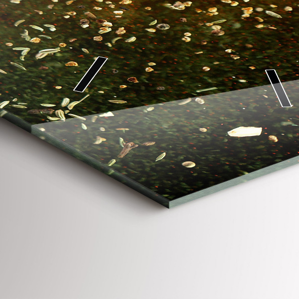 Vertikální nástěnné hodiny Abstrakce koření