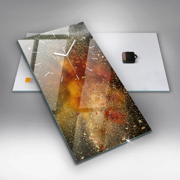 Vertikální nástěnné hodiny Abstrakce koření